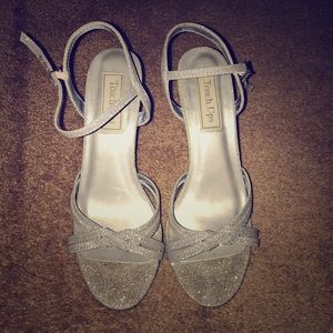 Women’s Silver Glitter Wedge